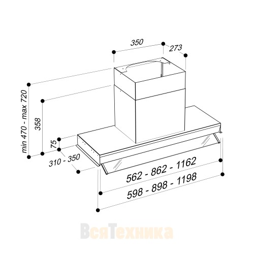 Встраиваемая вытяжка Sirius SL 928 IX 60