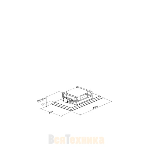Вытяжка потолочная Sirius SLT 970 FRAME W