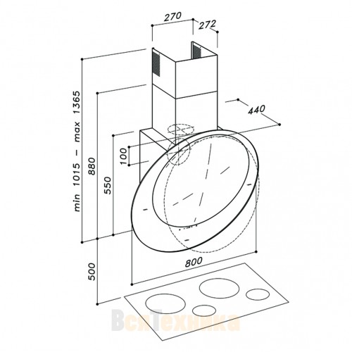 Настенная вытяжка Sirius SLTC 94 ECLIPSE black/copper