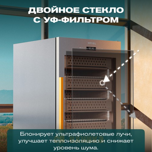 Хьюмидор шкаф Meyvel MC-376BK (PRO)