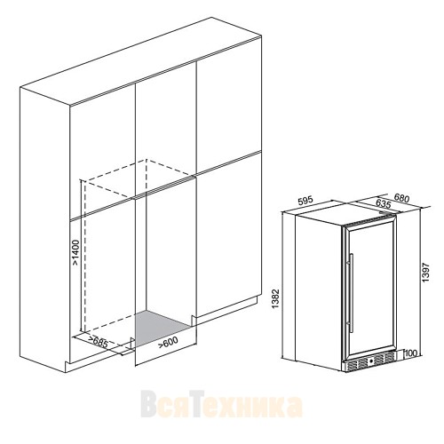 Винный шкаф Meyvel MV116-KST2