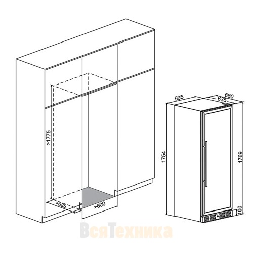 Винный шкаф Meyvel MV160-KBT2