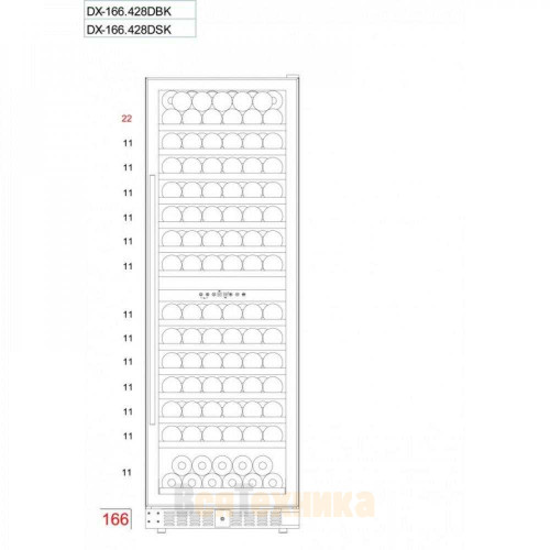 Винный шкаф Dunavox DX-166.428SDSK