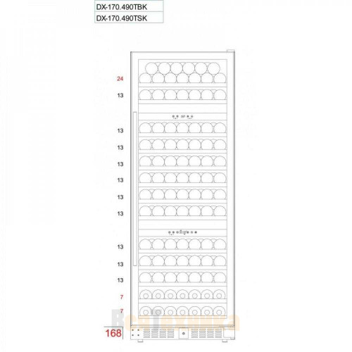 Винный шкаф Dunavox DX-170.490STSK