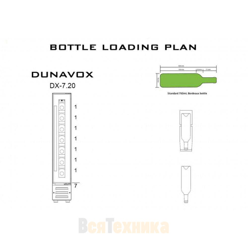 Винный шкаф Dunavox DX-7.20BK/DP