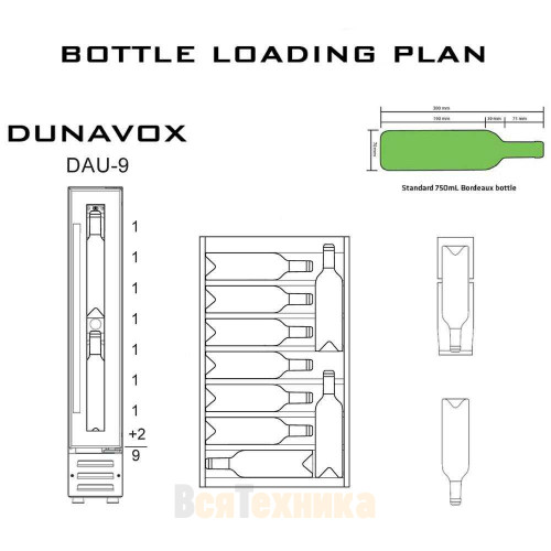 Винный шкаф Dunavox DAU-9.22W