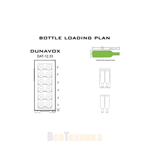 Винный шкаф Dunavox DAT-12.33C