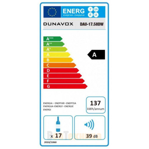 Винный шкаф Dunavox DAU-17.58DW