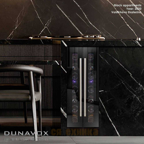 Винный шкаф Dunavox DX-7.20BK/DP