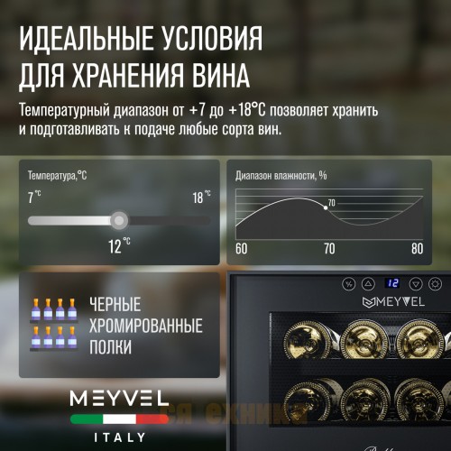 Винный шкаф Meyvel MV08-BF1 (easy)