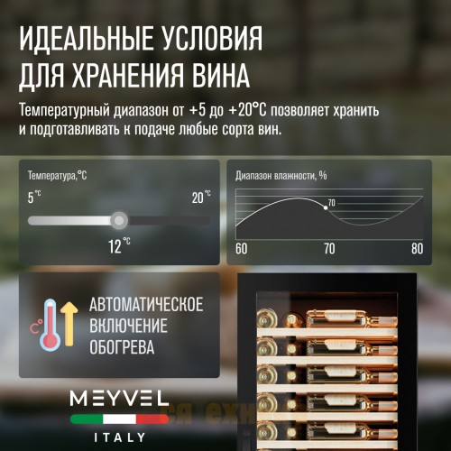 Винный шкаф Meyvel MV110-KBT2 (Slim)