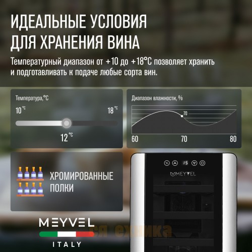 Винный шкаф Meyvel MV12-BSF1 (easy)