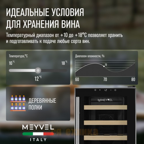 Винный шкаф Meyvel MV18-BF1 (easy)