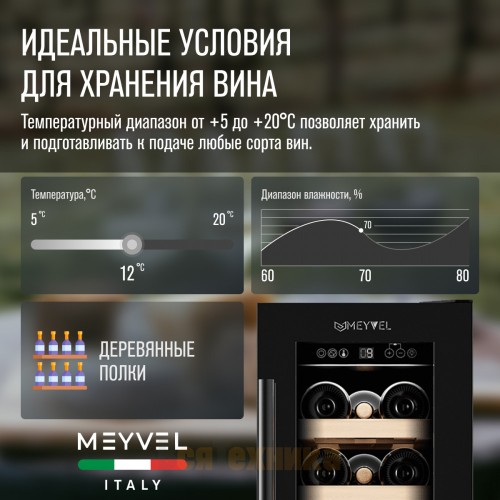 Винный шкаф Meyvel MV19-KBT1