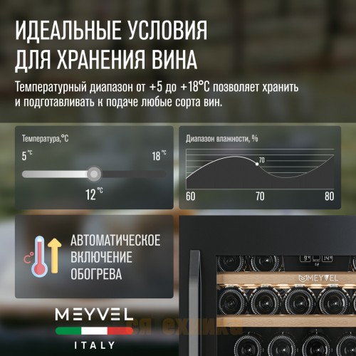 Винный шкаф Meyvel MV22-KBB1