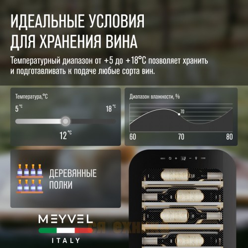 Винный шкаф Meyvel MV34-KBF1