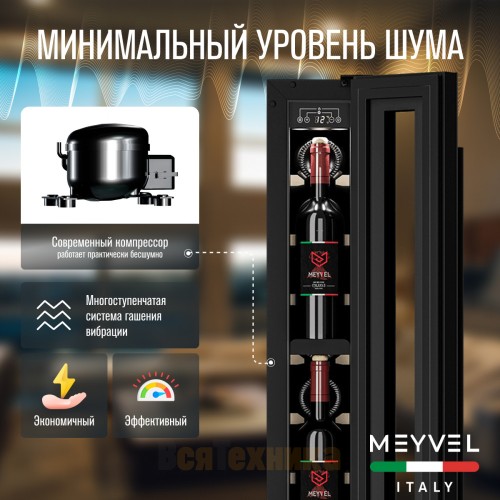 Винный шкаф Meyvel MV9-KBT1