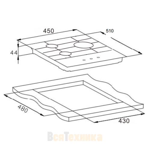 Варочная панель Weissgauff HGG 451 BGh Nano Glass