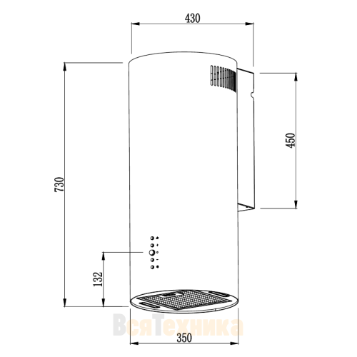 Вытяжка Weissgauff Gracia 70 WH