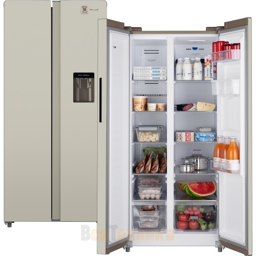 Отдельностоящий холодильник с инвертором и подачей воды Weissgauff WSBS 600 Be NoFrost Inverter Water Dispenser