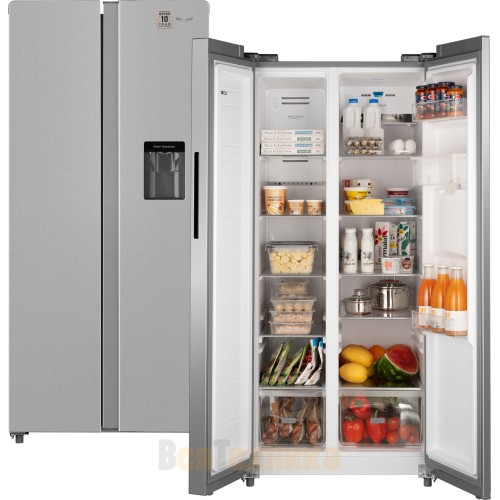 Отдельностоящий холодильник с инвертором и подачей воды Weissgauff WSBS 600 X NoFrost Inverter Water Dispenser