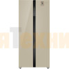 Отдельностоящий холодильник с инвертором Weissgauff WSBS 500 Inverter NoFrost Beige Glass