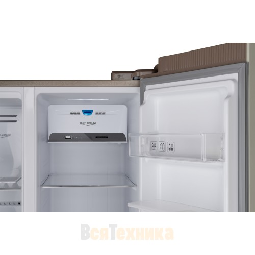 Отдельностоящий холодильник с инвертором и подачей воды Weissgauff WSBS 600 Be NoFrost Inverter Water Dispenser