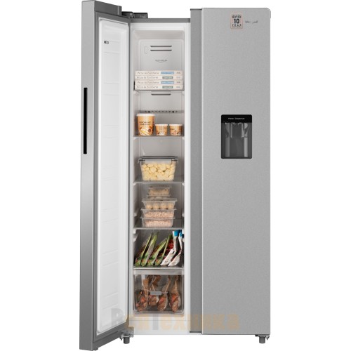 Отдельностоящий холодильник с инвертором и подачей воды Weissgauff WSBS 600 X NoFrost Inverter Water Dispenser