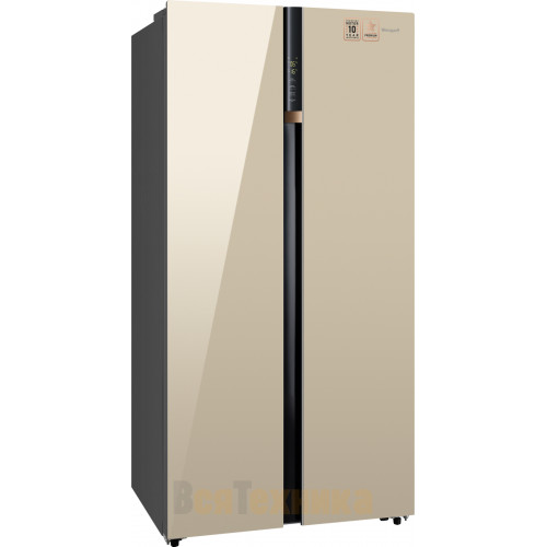 Отдельностоящий холодильник с инвертором Weissgauff WSBS 590 BeG NoFrost Inverter Premium