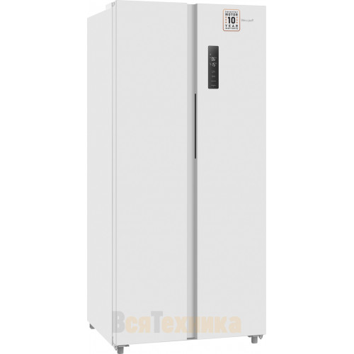 Отдельностоящий холодильник с инвертором Weissgauff WSBS 500 Inverter NoFrost White