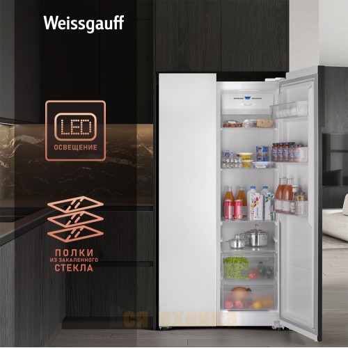Отдельностоящий холодильник с инвертором Weissgauff WSBS 600 WG NoFrost Inverter
