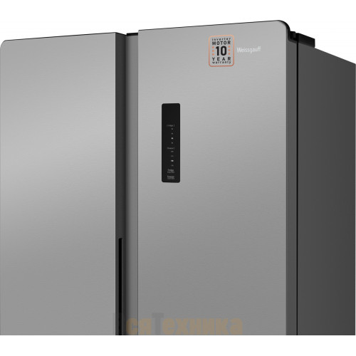 Отдельностоящий холодильник с инвертором Weissgauff WSBS 600 X NoFrost Inverter