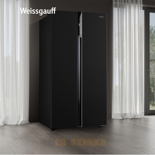 Отдельностоящий холодильник с инвертором Weissgauff WSBS 600 BG NoFrost Inverter