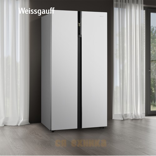 Отдельностоящий холодильник с инвертором Weissgauff WSBS 600 WG NoFrost Inverter