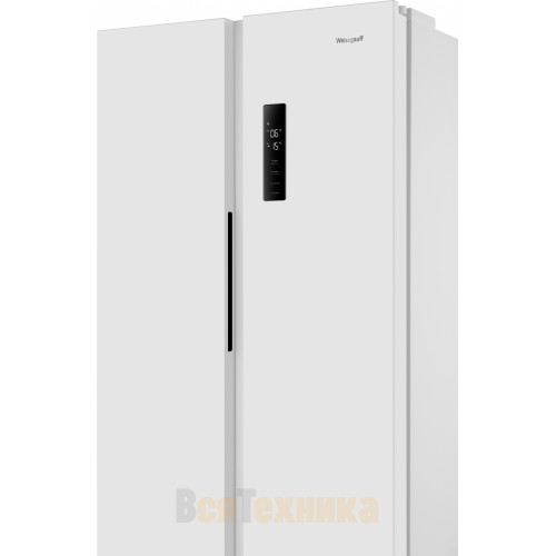 Отдельностоящий холодильник с инвертором Weissgauff WSBS 500 Inverter NoFrost White