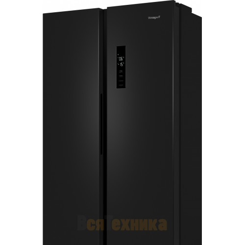 Отдельностоящий холодильник с инвертором Weissgauff WSBS 500 Inverter NoFrost Black