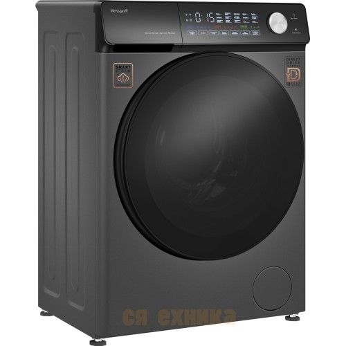 Стиральная машина с прямым приводом, инвертором и паром Weissgauff WM 45126 Steam Direct Drive Deep Grey