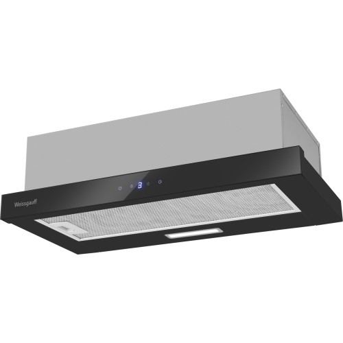 Кухонная встраиваемая вытяжка Weissgauff TEL 600 2M Touch Black Glass