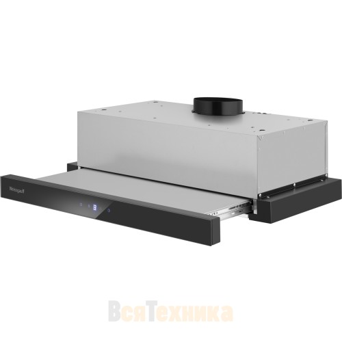 Кухонная встраиваемая вытяжка Weissgauff TEL 600 2M Touch Black Glass