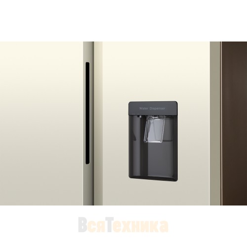 Отдельностоящий холодильник с инвертором и подачей воды Weissgauff WSBS 600 Be NoFrost Inverter Water Dispenser