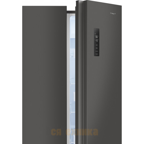 Отдельностоящий холодильник с инвертором Weissgauff WSBS 500 Inverter NoFrost Dark Grey