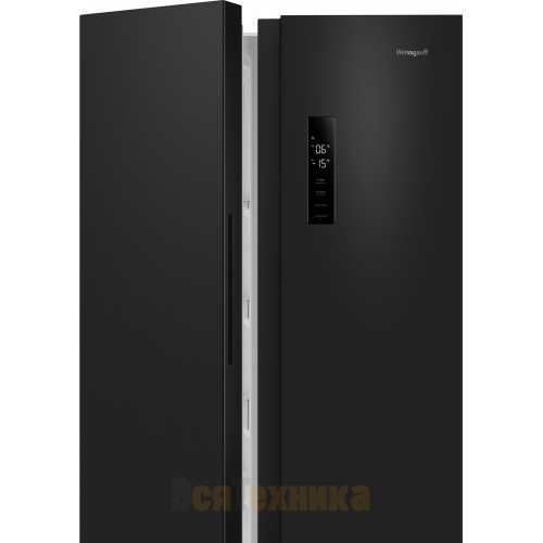 Отдельностоящий холодильник с инвертором Weissgauff WSBS 500 Inverter NoFrost Black