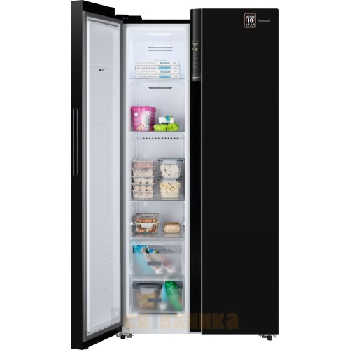 Отдельностоящий холодильник с инвертором Weissgauff WSBS 600 BG NoFrost Inverter