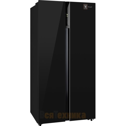 Отдельностоящий холодильник с инвертором Weissgauff WSBS 600 BG NoFrost Inverter