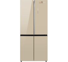 Отдельностоящий холодильник с инвертором Weissgauff WCD 590 Nofrost Inverter Premium EcoFresh Gold Glass