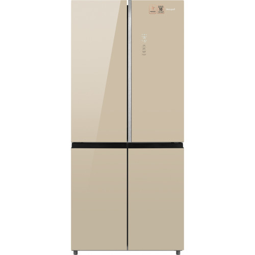 Отдельностоящий холодильник с инвертором Weissgauff WCD 590 Nofrost Inverter Premium EcoFresh Gold Glass