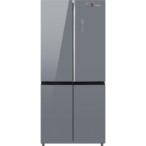 Отдельностоящий холодильник с инвертором Weissgauff WCD 590 Nofrost Inverter Premium EcoFresh Dark Grey Glass