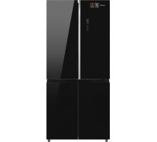 Отдельностоящий холодильник с инвертором Weissgauff WCD 590 Nofrost Inverter Premium EcoFresh Black Glass