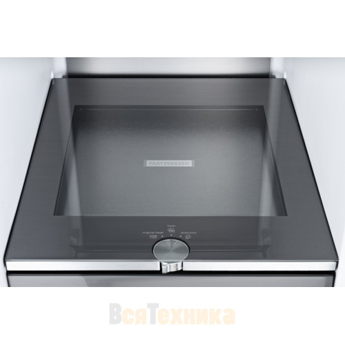 Отдельностоящий холодильник с инвертором Weissgauff WSBS 590 NoFrost Inverter Premium Dark Grey Glass