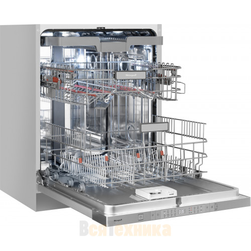 Встраиваемая посудомоечная машина с проекцией времени на полу, авто-открыванием и инвертором Weissgauff BDW 6190 Touch DC Inverter Timer Floor